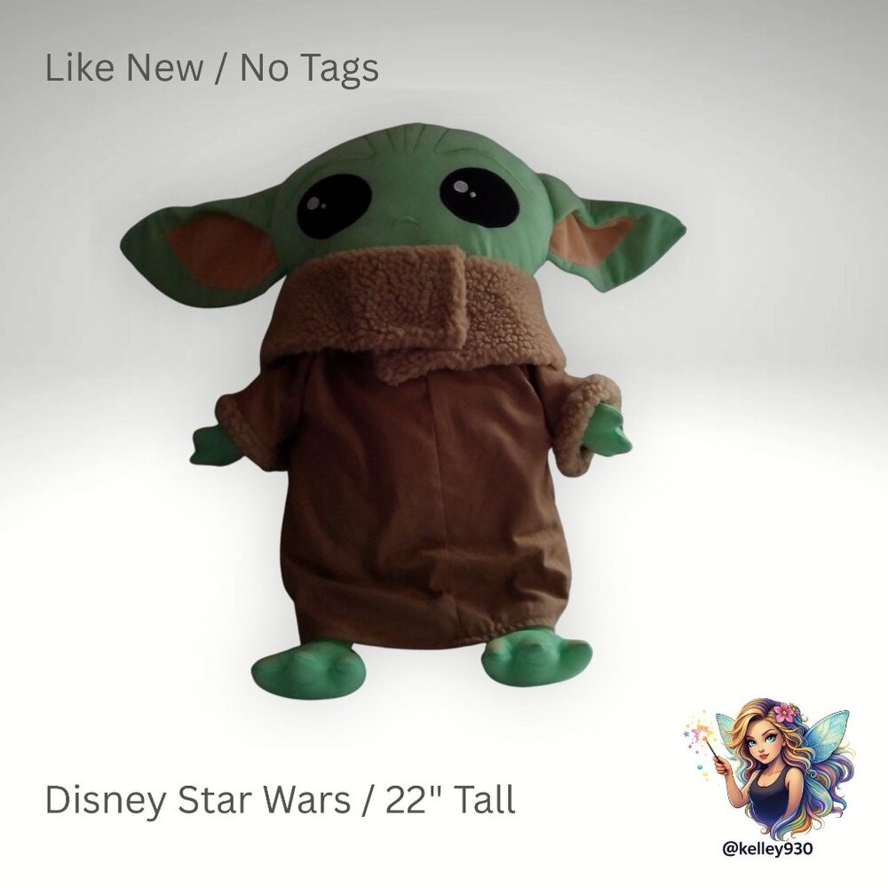 Disney Star Wars Grogu Baby Yoda Plush 22” Mandalorian Stuffed Toy